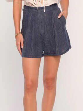 Taye Shorts Navy and White striped by Heartloom